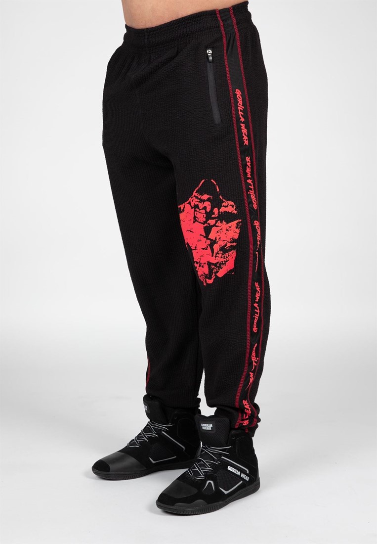 Buffalo Old School Workout Pants - Black/Red