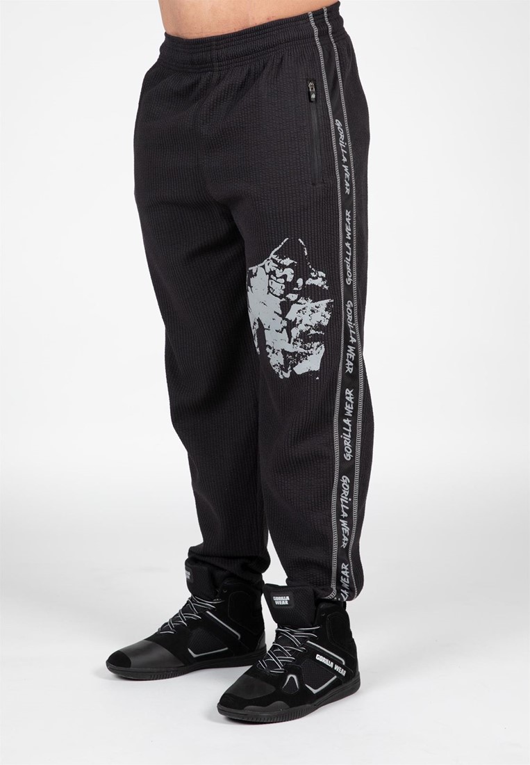 Buffalo Old School Workout Pants - Black/Gray Gorilla Wear