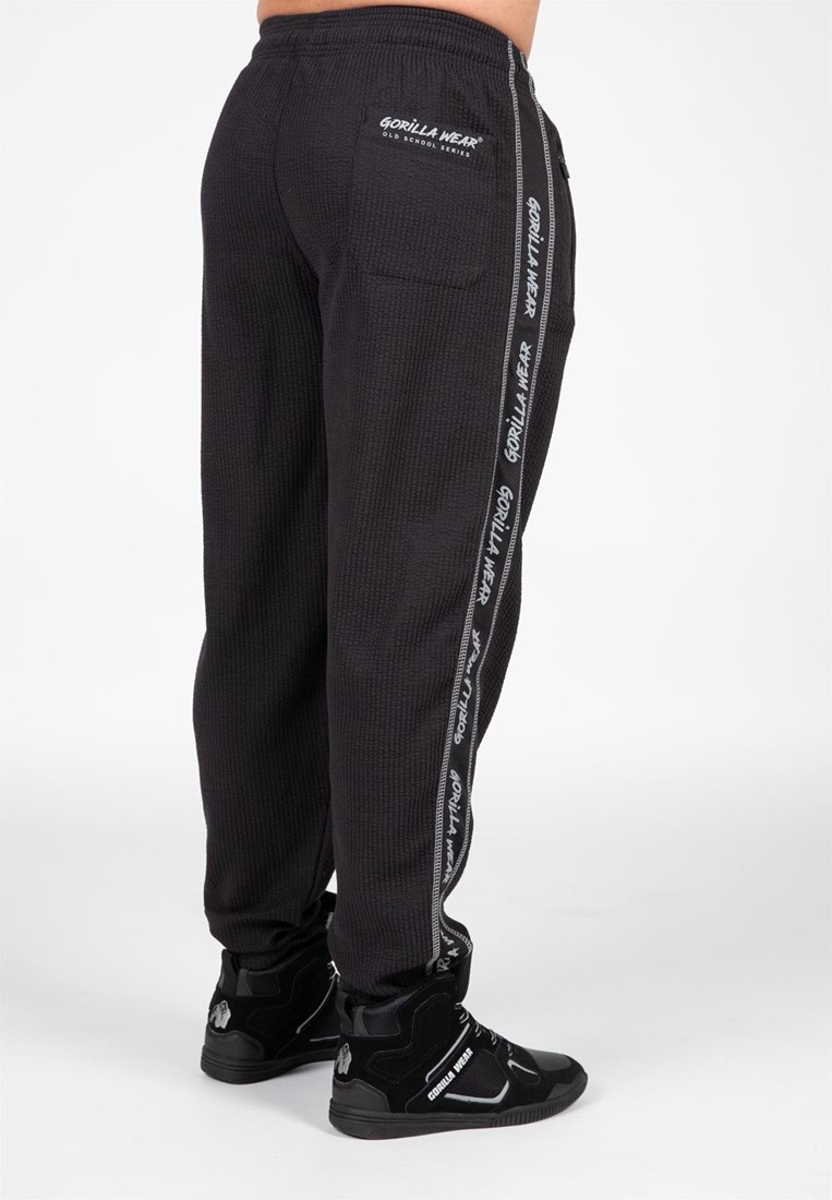 Buffalo Old School Workout Pants - Black/Gray - L/XL Gorilla Wear