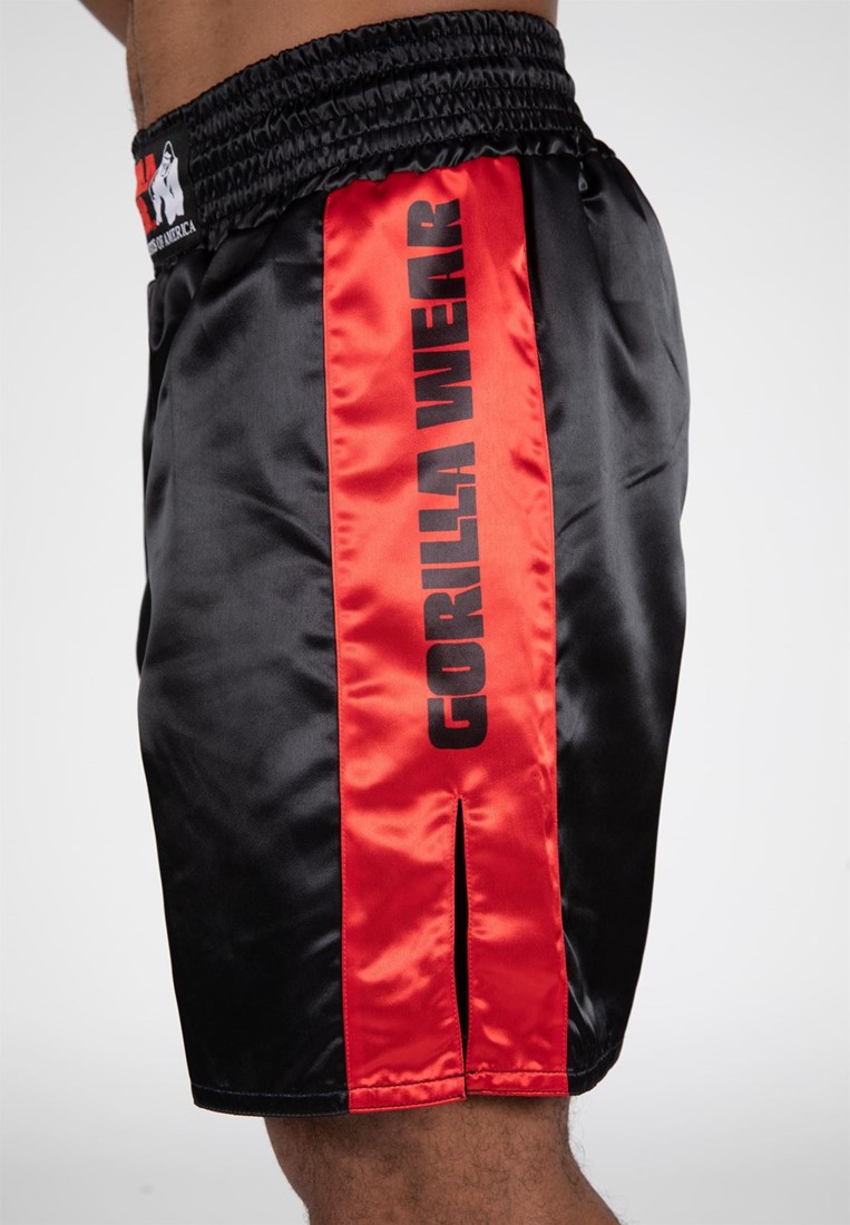Hornell Boxing Shorts - Black/Red Gorilla Wear