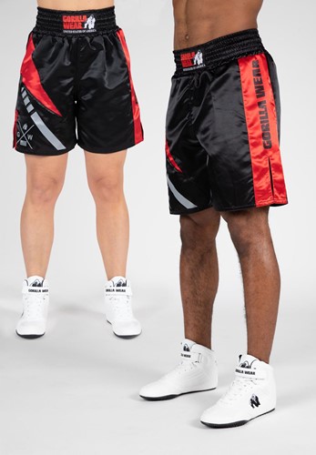 Hornell Pantalon De Boxeo - Negro/Rojo