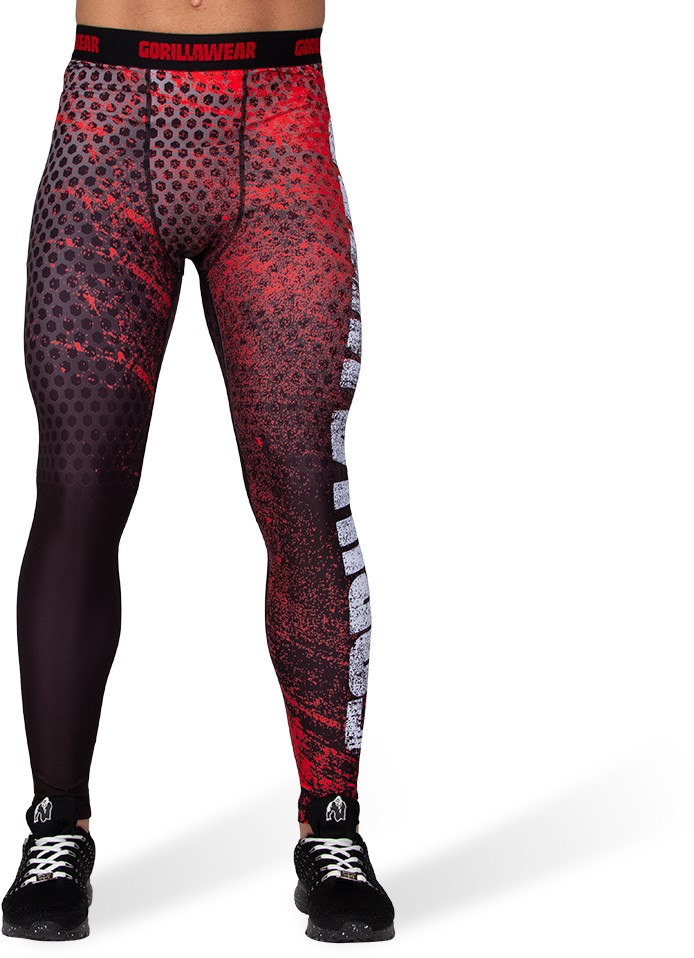 red mens leggings