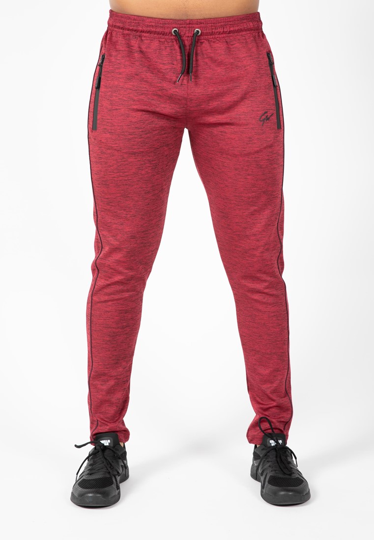 Wenden Track Pants - Burgundy Red Gorilla Wear