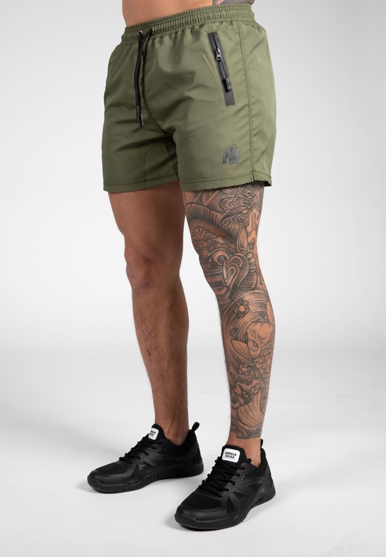Destin Swim Shorts - Army Green Gorilla 