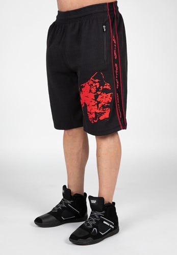 Buffalo Old School Workout Shorts - Zwart/Rood