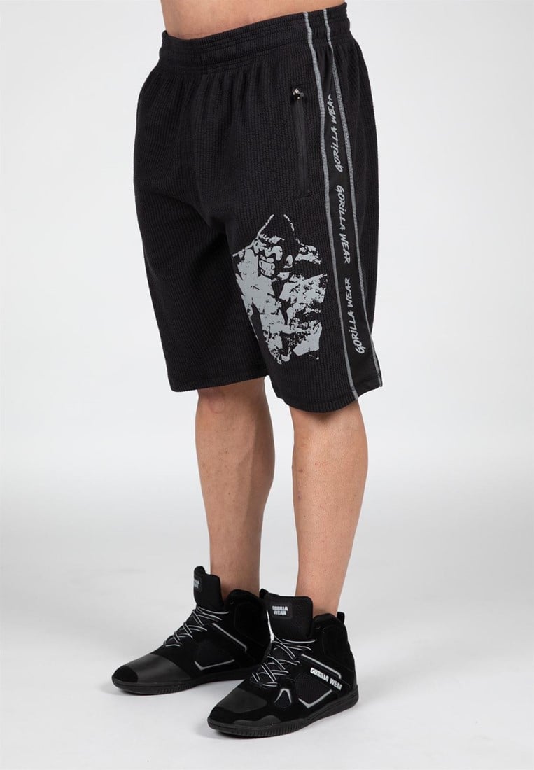 Buffalo Old School Workout Shorts - Black/Gray Gorilla Wear