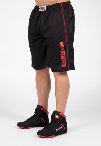 Wallace Mesh Shorts - Schwarz/Rot