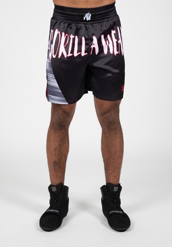 Clayton Pantalon De Boxeo - Negro/Rojo
