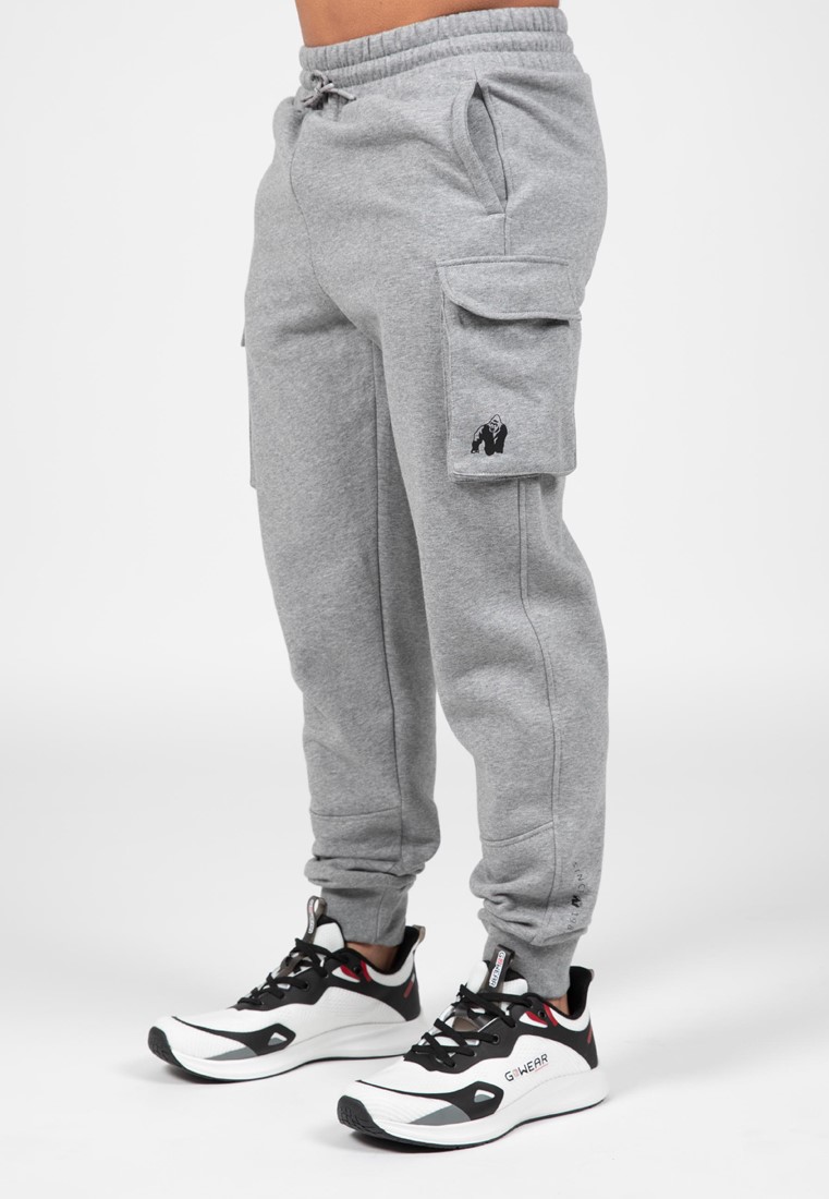 Hudson Cargo Sweatpants - Gray Melange - 2XL Gorilla Wear