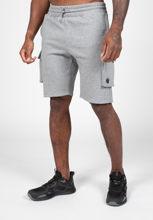 Hudson Pantalones Cortos Cargo de Felpa - Gris Melange - S