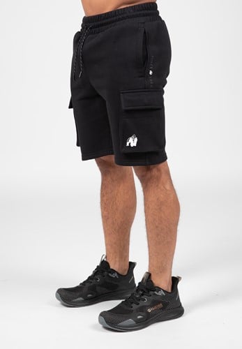 Hudson Pantaloncini Cargo in Felpa - Nero