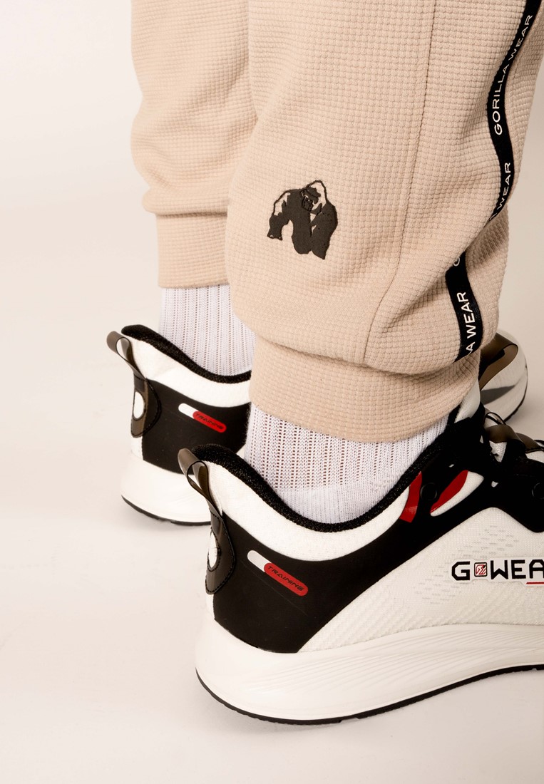 Harvey Track Pants - Beige - 4XL Gorilla Wear