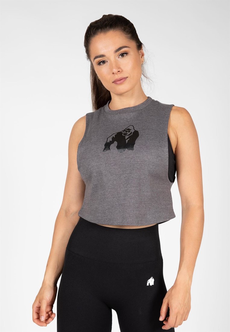 Addison Drop Armhole Tank Top - Gray - XS Gorilla Wear