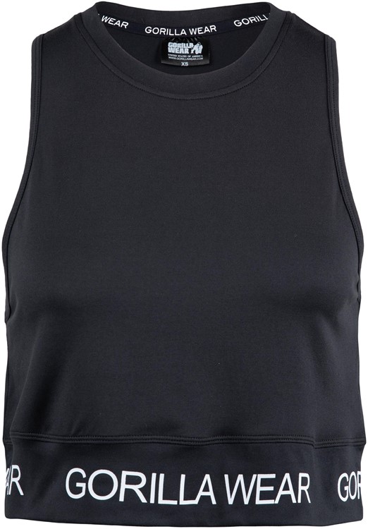 Colby Cropped Tank Top Black