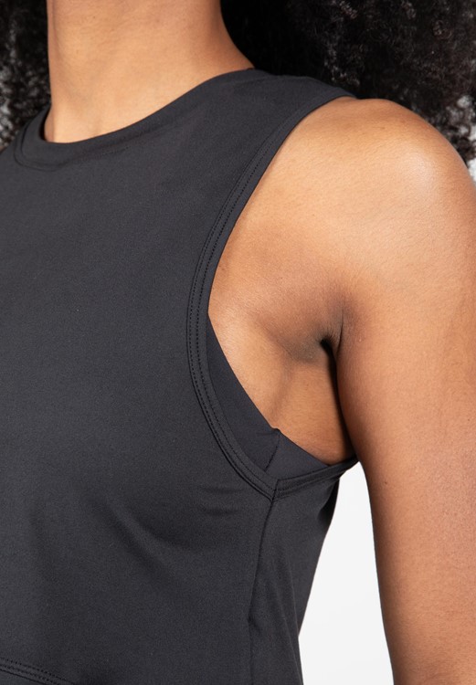Colby Cropped Tank Top Black