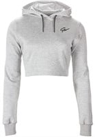 Pixley Crop Hoodie Gray Pop1