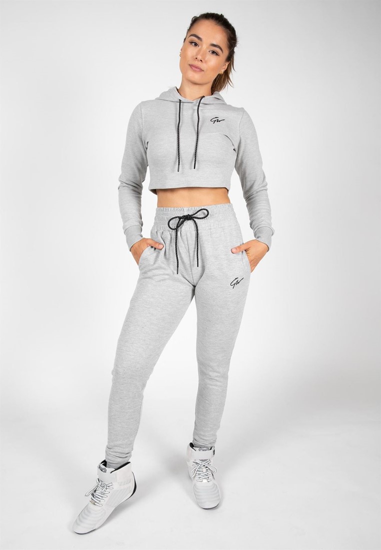 crop top hoodie and sweatpants
