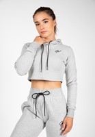 Pixley Crop Top Hoodie Gray Gorilla Wear