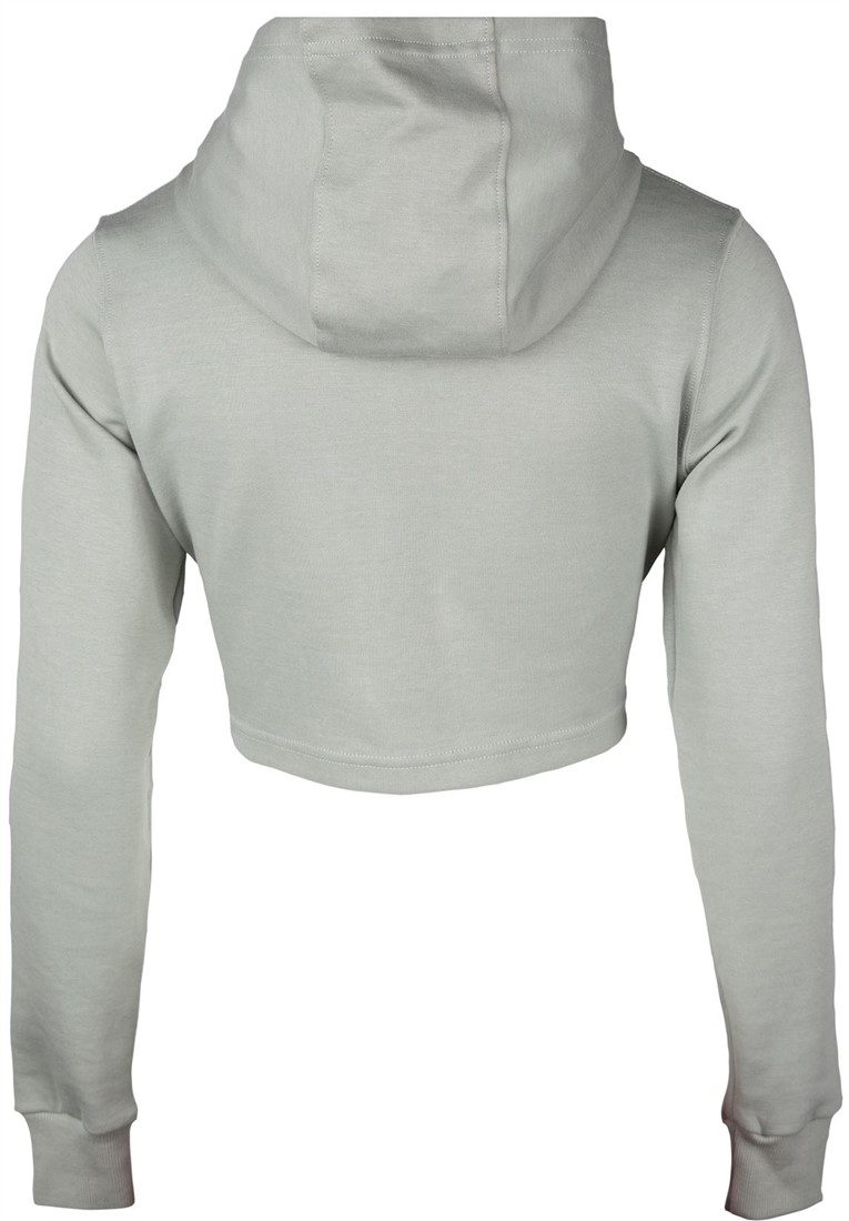 gray crop hoodie