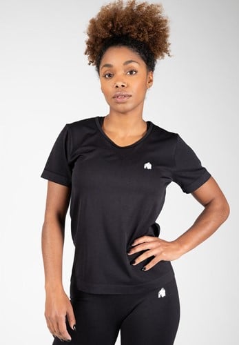 Neiro Nahtloses T-Shirt - Schwarz