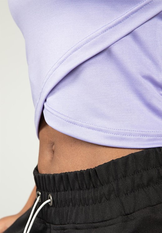 Estelle Twisted Crop Top Lilac