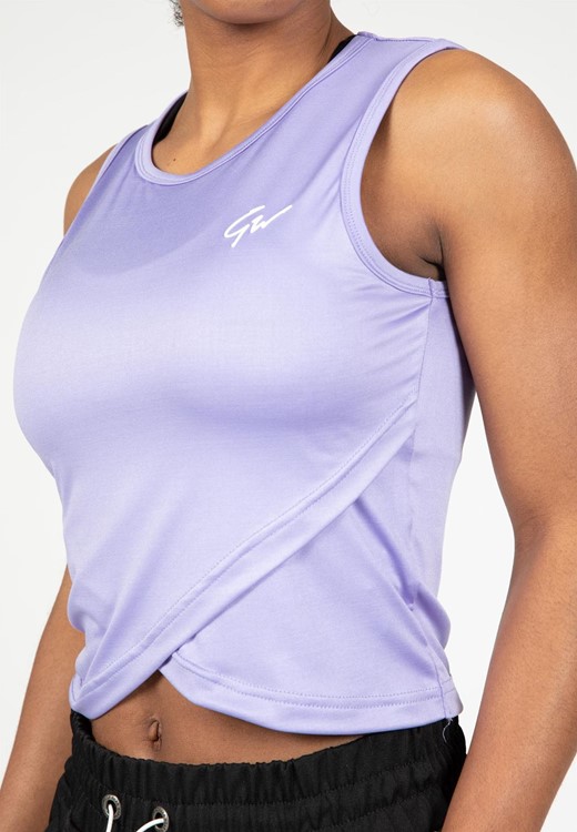 Estelle Twisted Crop Top Lilac