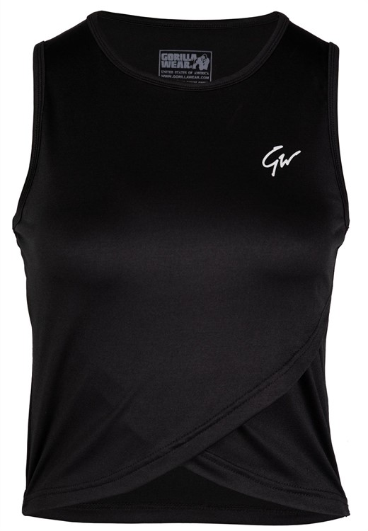 Estelle Twisted Crop Top Black