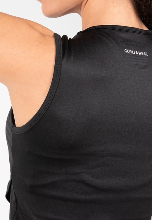 Estelle Twisted Crop Top Black