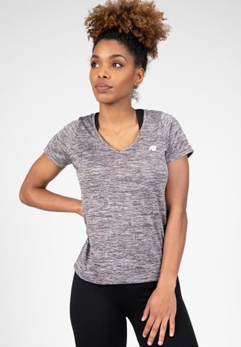 Elmira V-Hals T-Shirt - Grijs Mélange