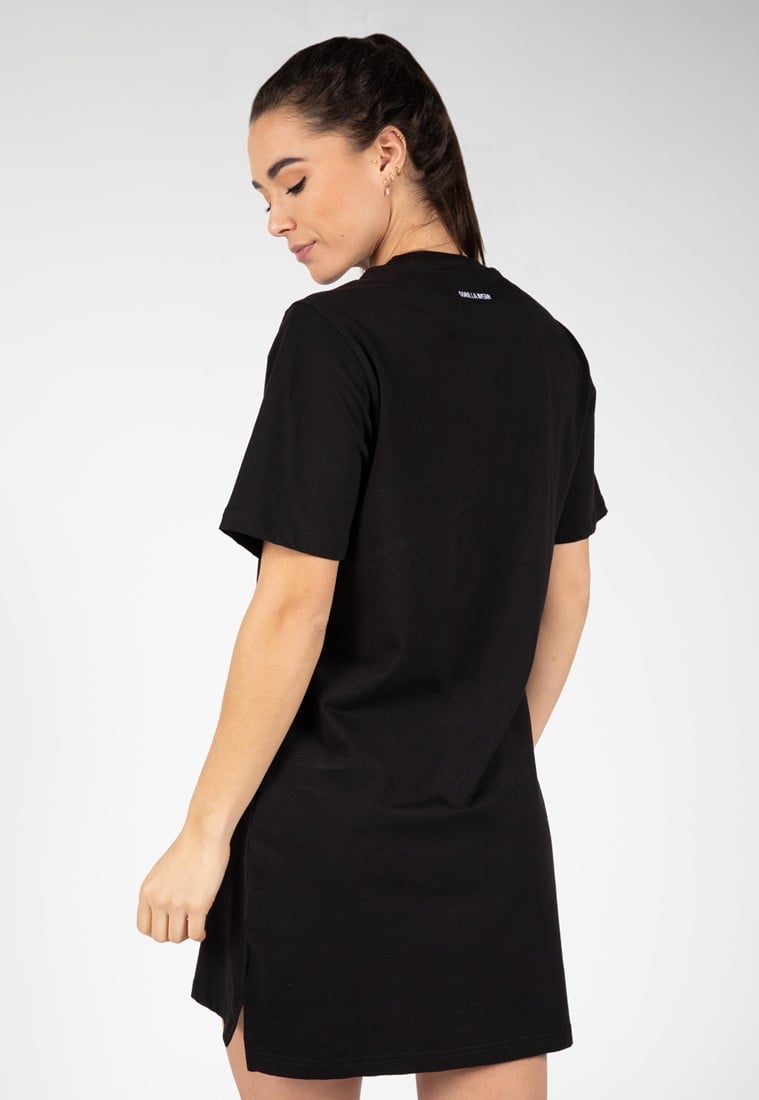 Tshirt jurk 2025 zwart