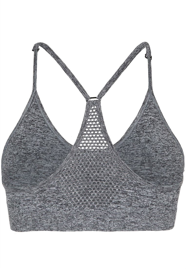 Z By Zella Daily Snap Sports Bra In Grey Clay