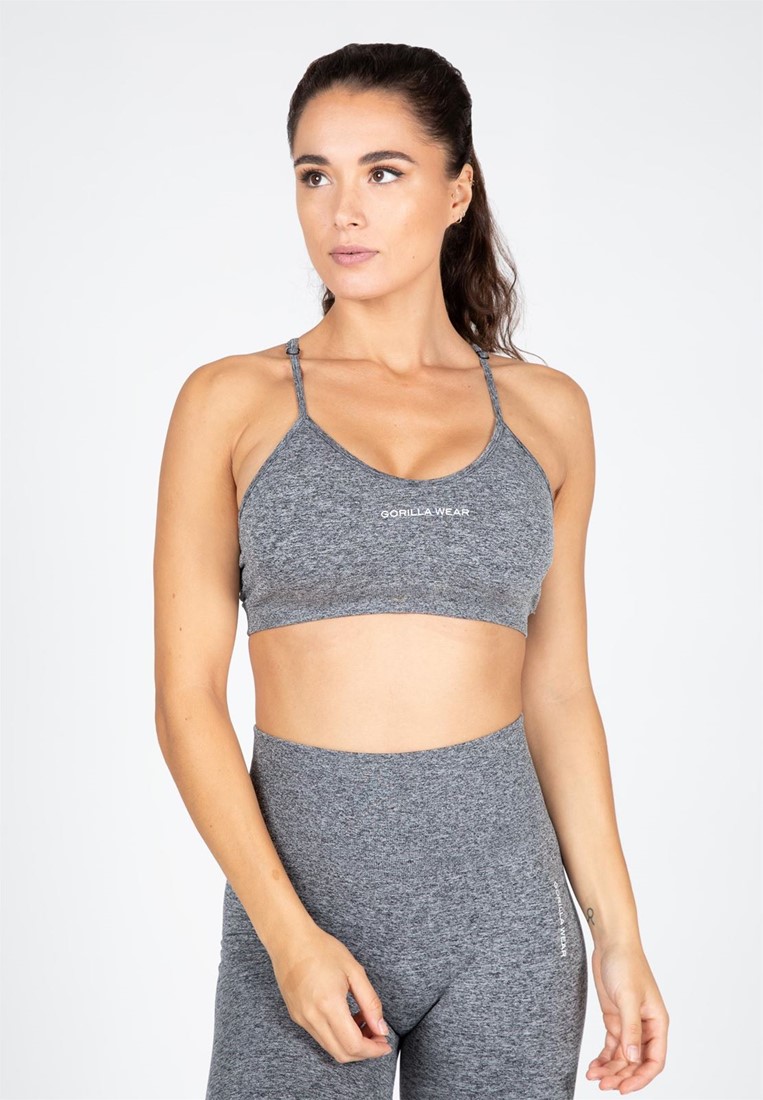 DressBerry Grey Melange Solid Non-Wired Non Padded Sports Bra DB-TS-BRA-002B