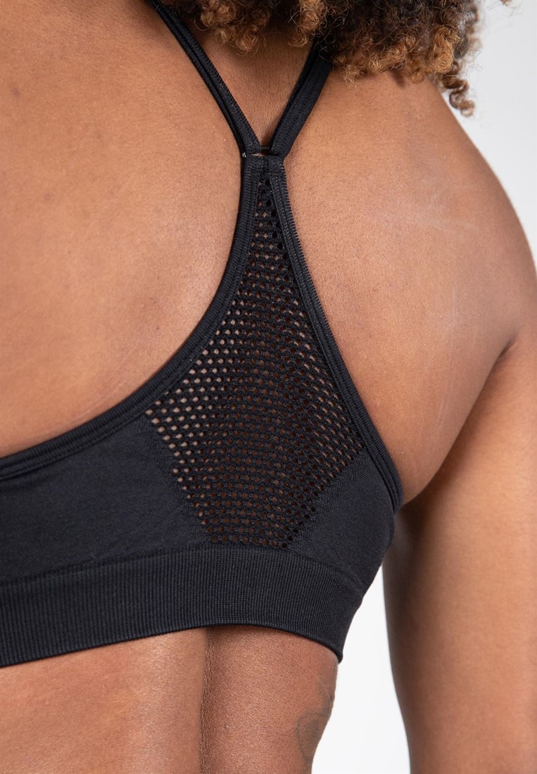 Quincy Seamless Sports Bra - Black Gorilla Wear