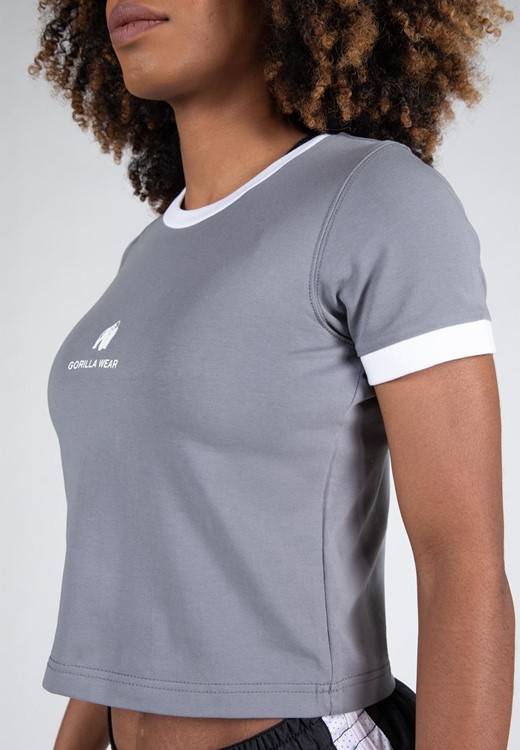 New Orleans Cropped T-Shirt Gray