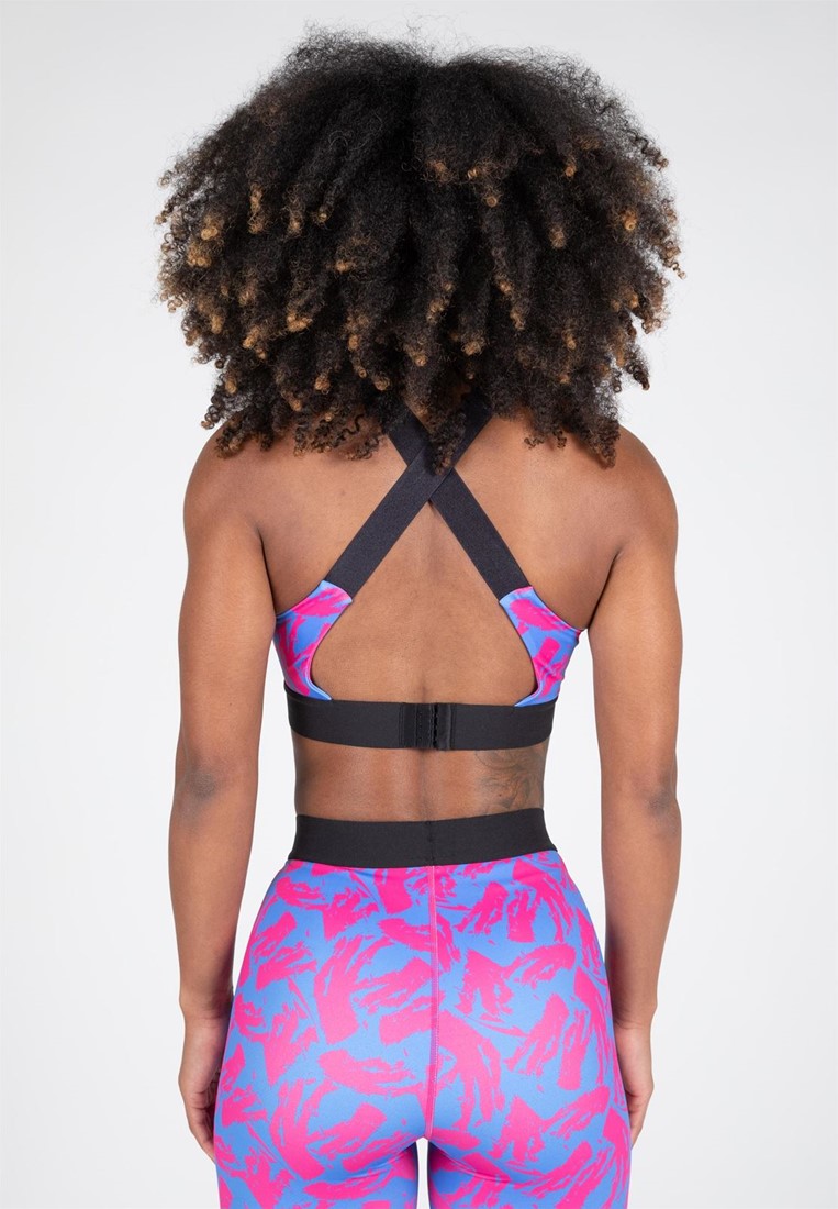 Colby Sports Bra - Blue/Pink - XL Gorilla Wear