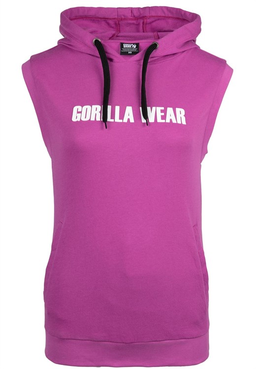 Virginia Sleeveless Hoodie Fuchsia