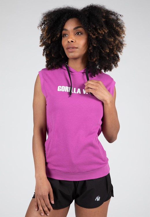 Virginia Sleeveless Hoodie - Fuchsia - XL Gorilla Wear