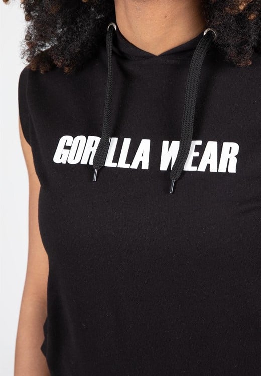 Virginia Sleeveless Hoodie Black
