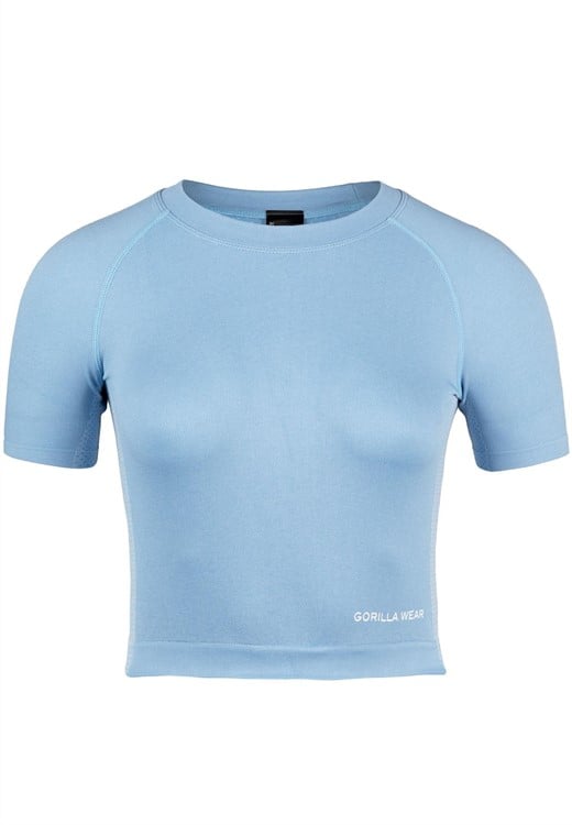 Selah Seamless Crop Top Light Blue
