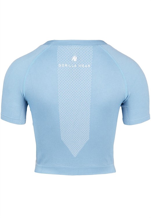 Selah Seamless Crop Top Light Blue
