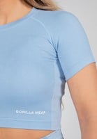 Selah Seamless Crop Top Light Blue