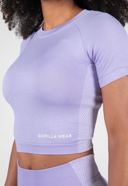 Selah Seamless Crop Top Lilac