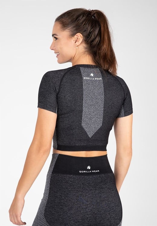 Selah Seamless Crop Top Black
