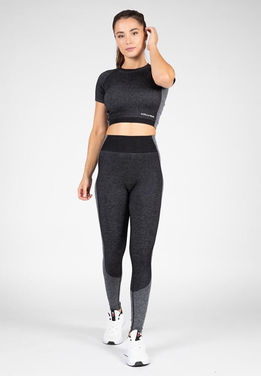 Selah Seamless Crop Top Black