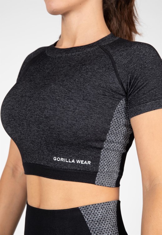 Selah Seamless Crop Top Black