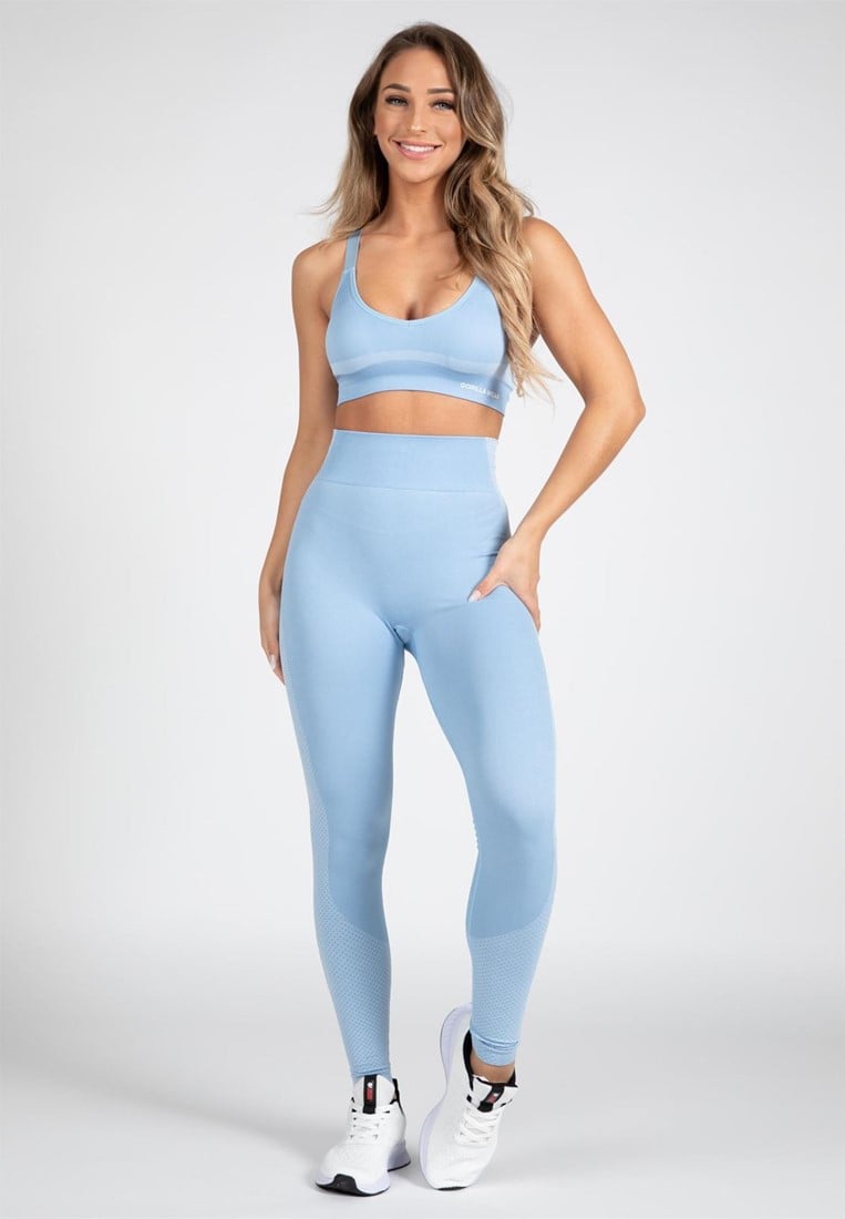 Selah Seamless Sports Bra - Light Blue - L/XL Gorilla Wear