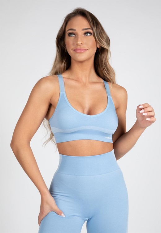 Selah Reggiseno Sportivo Senza Cuciture - Azzurro - XS/S