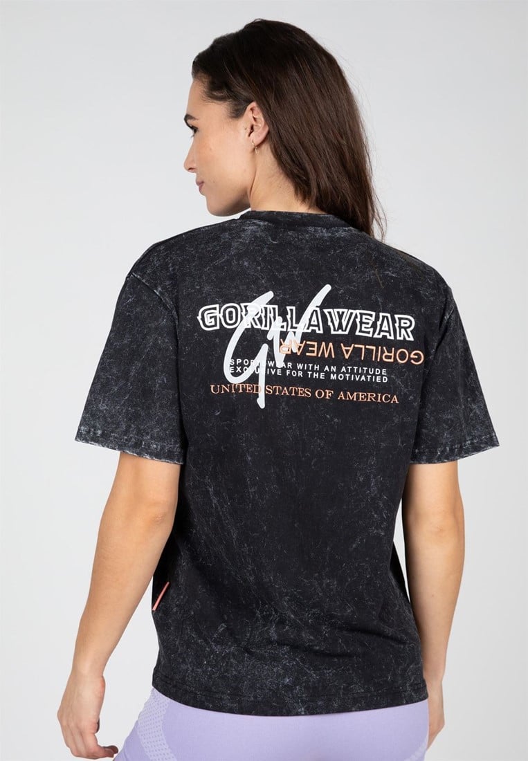 Medina Oversized T Shirt Washed Black Gorilla Wear