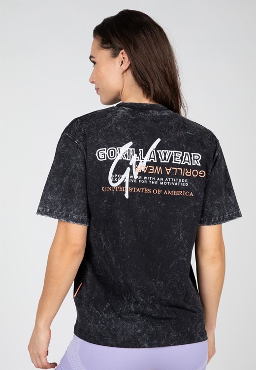 Medina Oversized T-Shirt - Gewaschenes Schwarz - XS