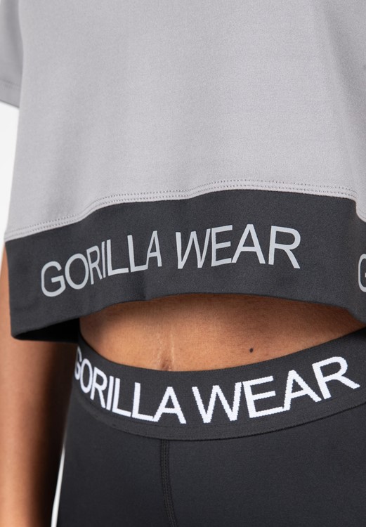 Colby Cropped T-Shirt Gray
